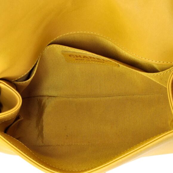 Chanel Boy Flap Bag Quilted Lambskin Small Yellow - Picture 5 of 7